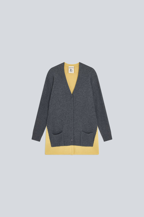 Cardigan lungo bicolore ZELMA Semicouture