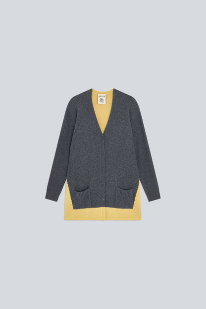 Cardigan lungo bicolore ZELMA Semicouture