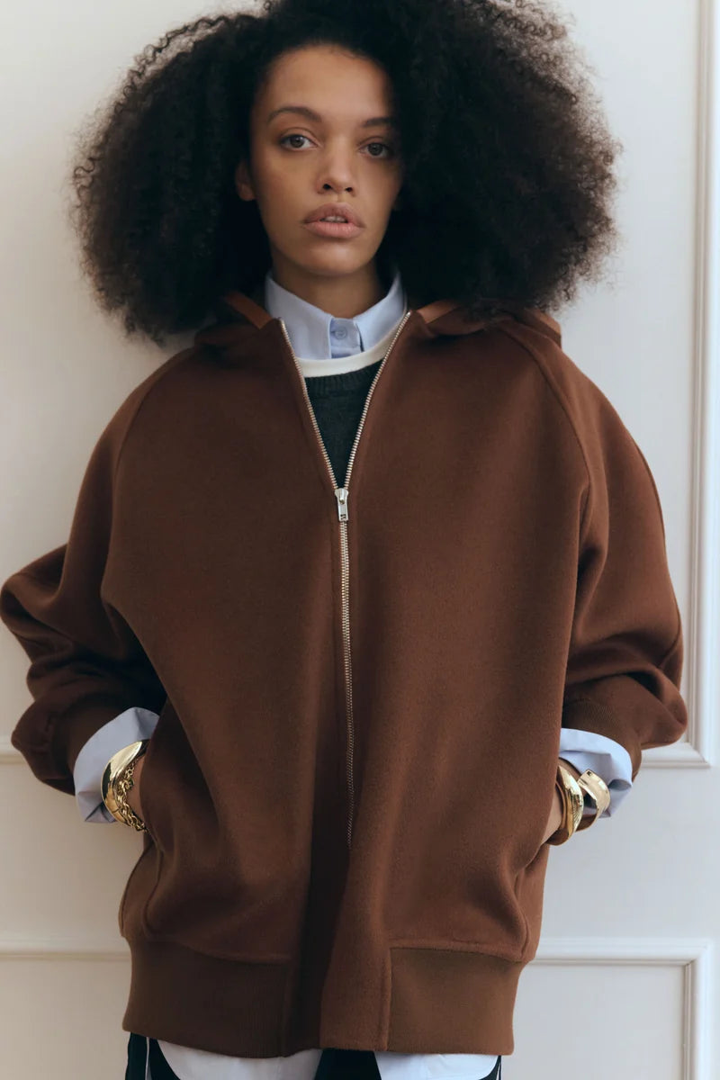 Bomber in panno con cappuccio SHARLEEN Semicouture