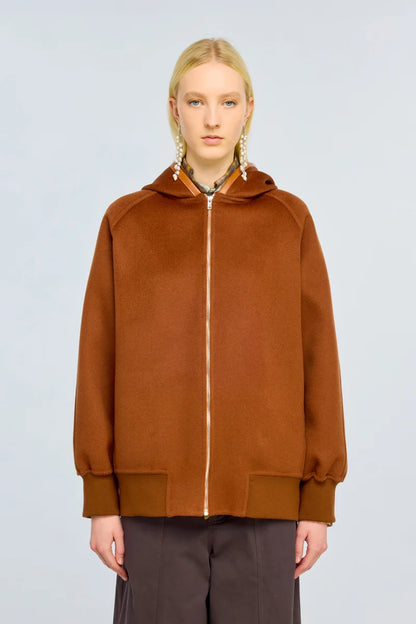 Bomber in panno con cappuccio SHARLEEN Semicouture