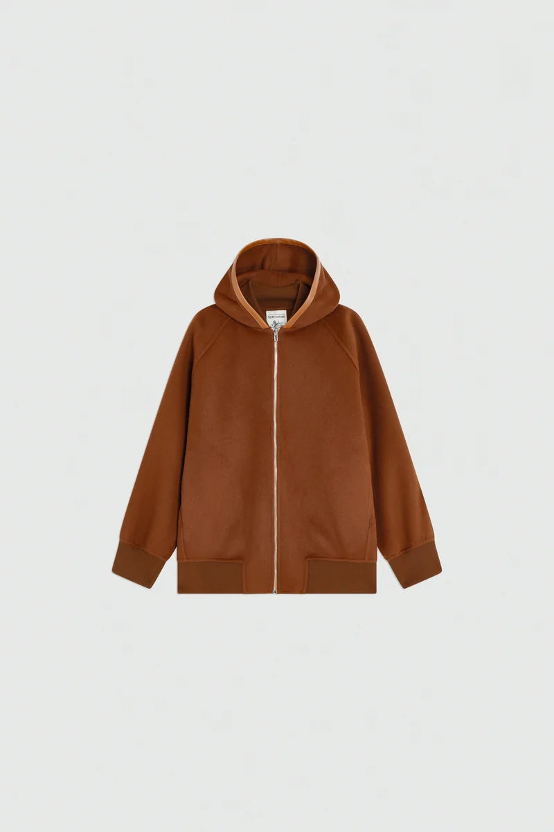 Bomber in panno con cappuccio SHARLEEN Semicouture