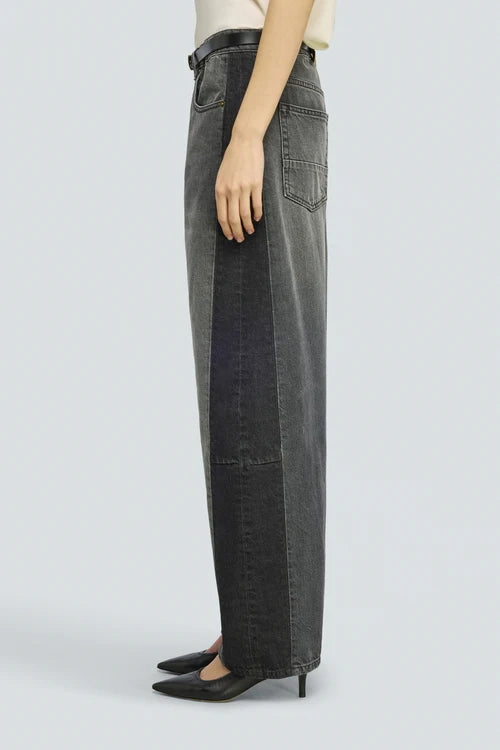 Jeans a uovo bicolore ADELAIDE Semicouture
