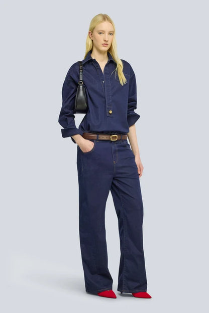 Camicia lunga in denim EVE Semicouture