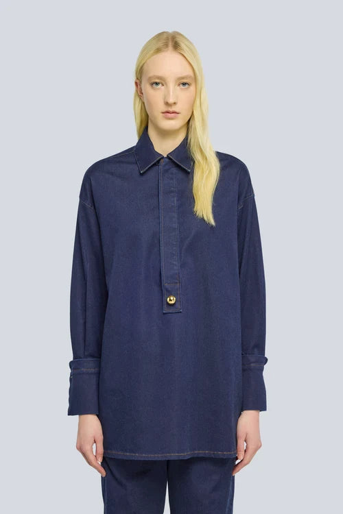 Camicia lunga in denim EVE Semicouture