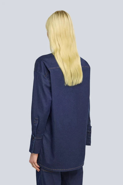 Camicia lunga in denim EVE Semicouture