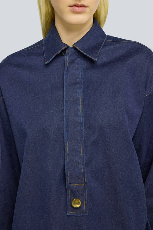 Camicia lunga in denim EVE Semicouture