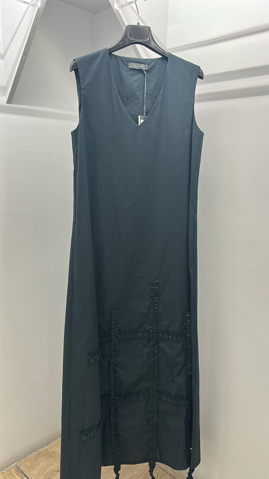 Abito lungo con rouches Neirami