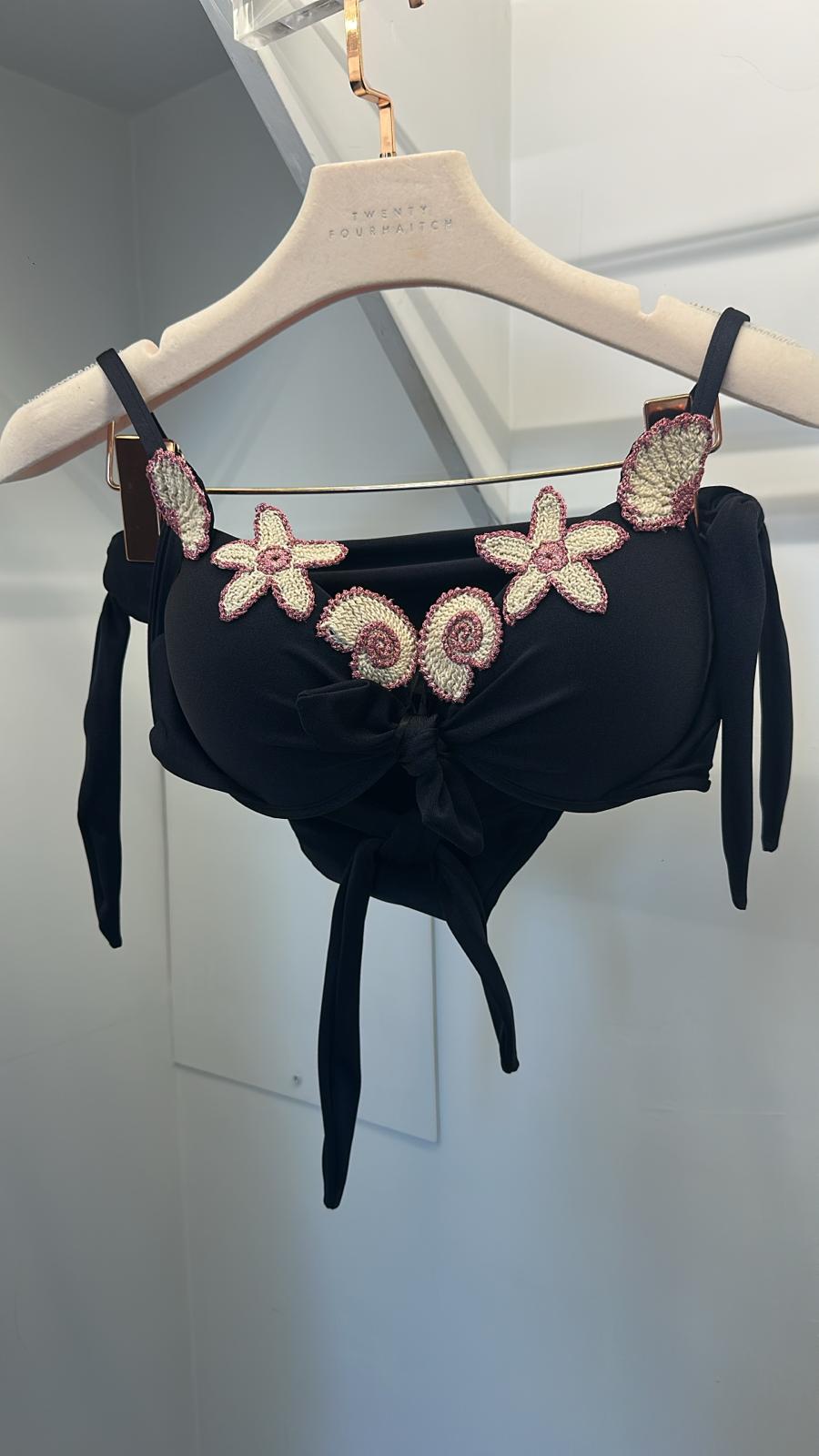 Bikini push-up con applicazioni a ricamo Ilaria Vitagliano
