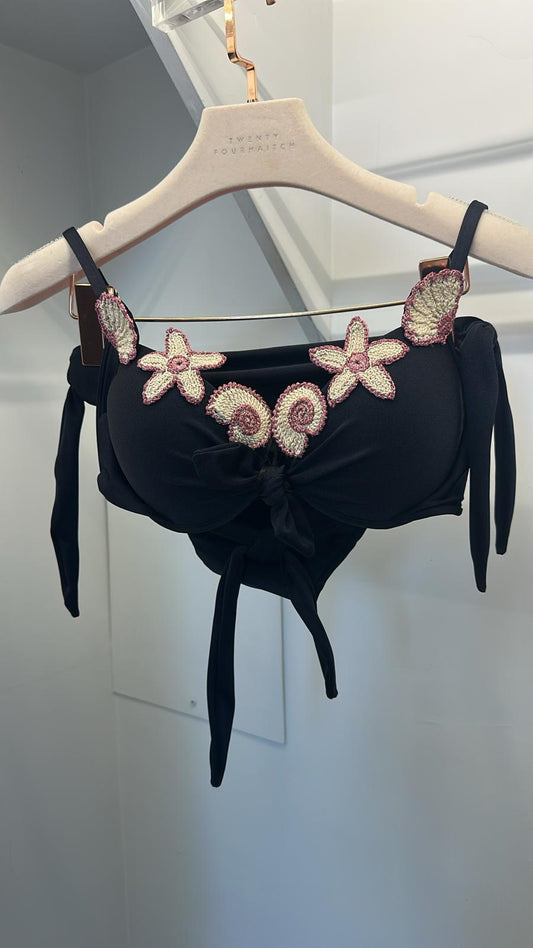 Bikini push-up con applicazioni a ricamo Ilaria Vitagliano