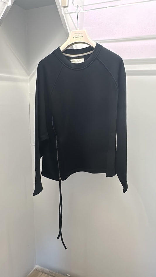 Felpa over con zip sul lato LABORATORIO