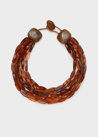 Collana corta multifilo in resina AGATA Nalì