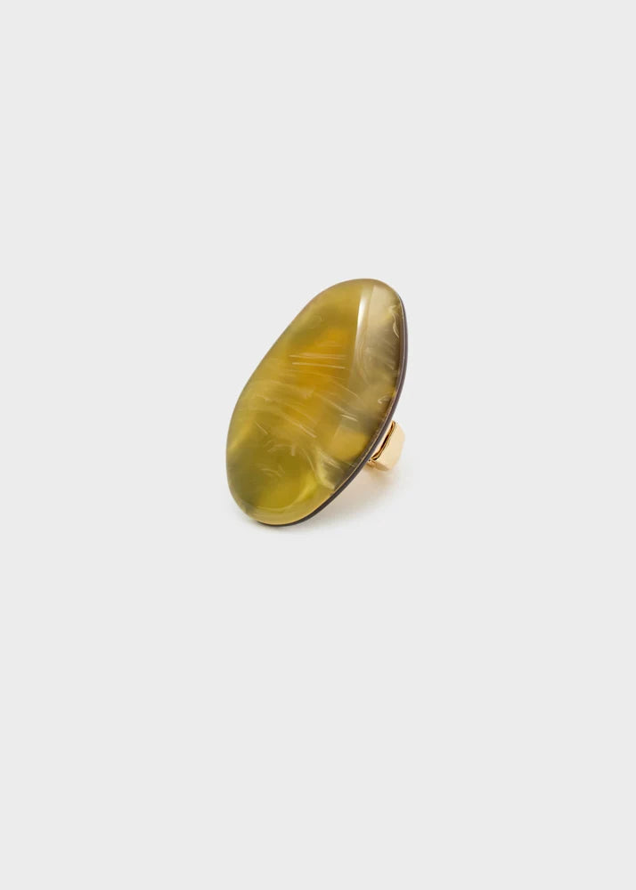 Anello con pietra nuda in resina THAI Nalì