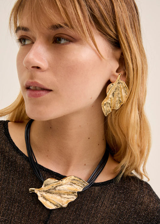 Collana girocollo con foglia Nalì
