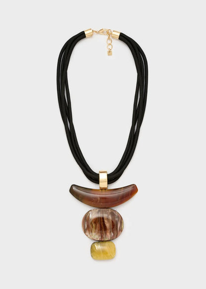 Collana multifilo con pendenti in resina THAI Nalì