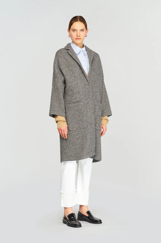 Cappotto oversize a righe SIGMUND Semicouture