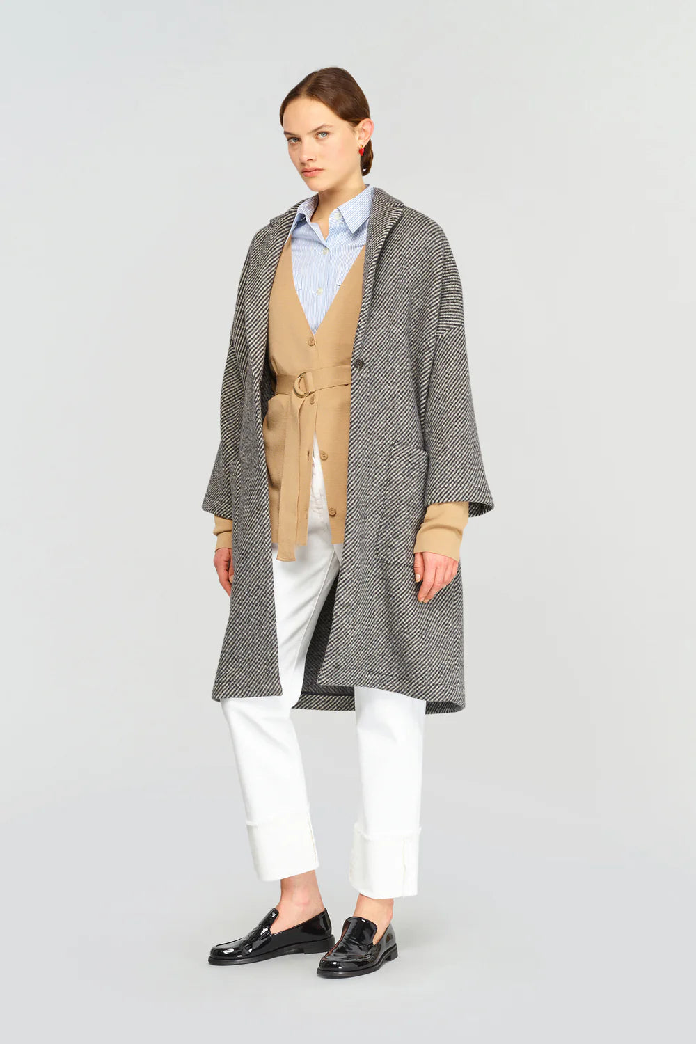 Cappotto oversize a righe SIGMUND Semicouture