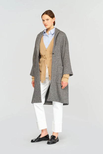 Cappotto oversize a righe SIGMUND Semicouture