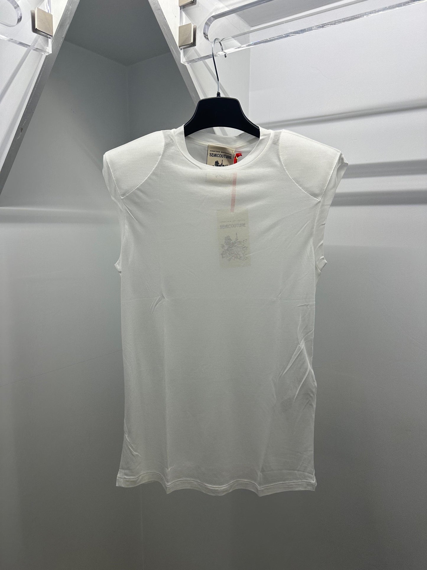 T-shirt smanicata MARISOL Semicouture