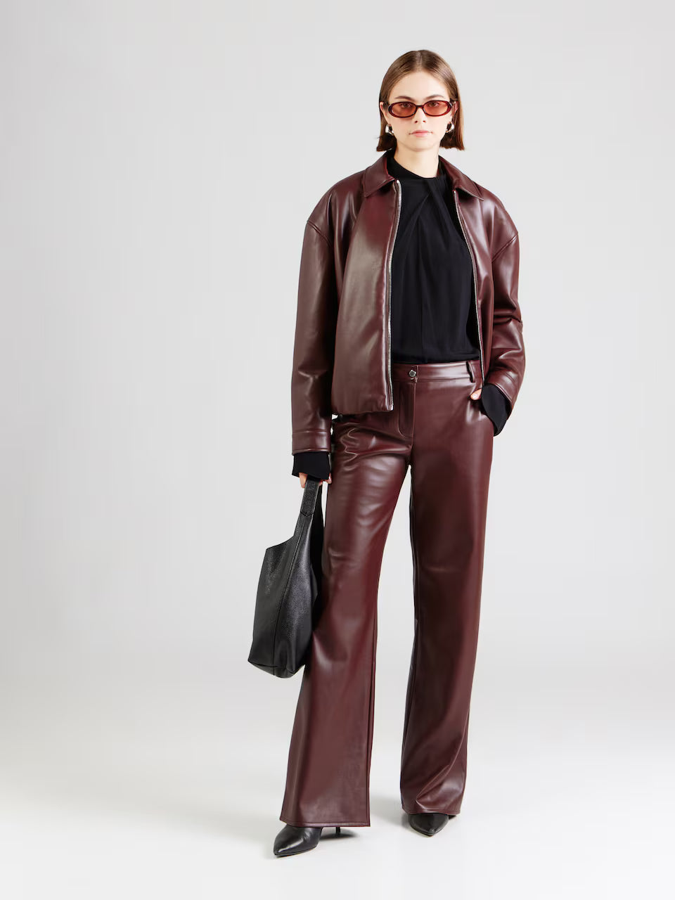 Pantalone dritto in tessuto spalmato Patrizia Pepe