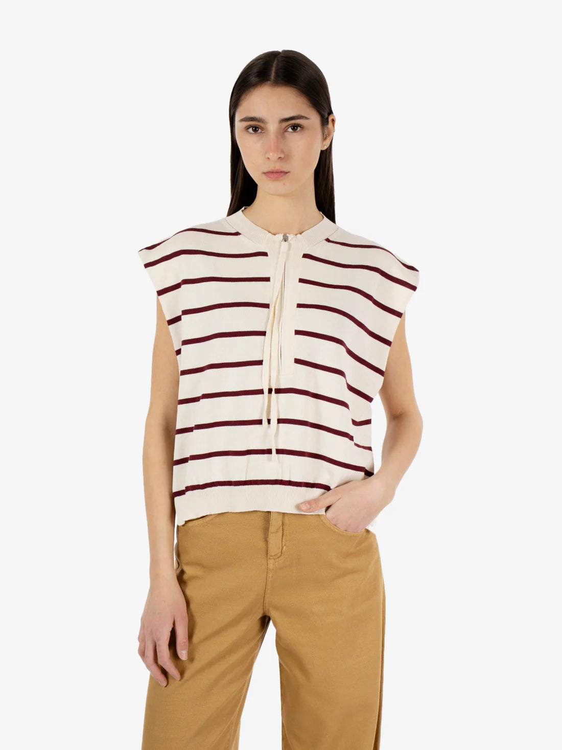 Gilet in maglia con cerniera LABORATORIO
