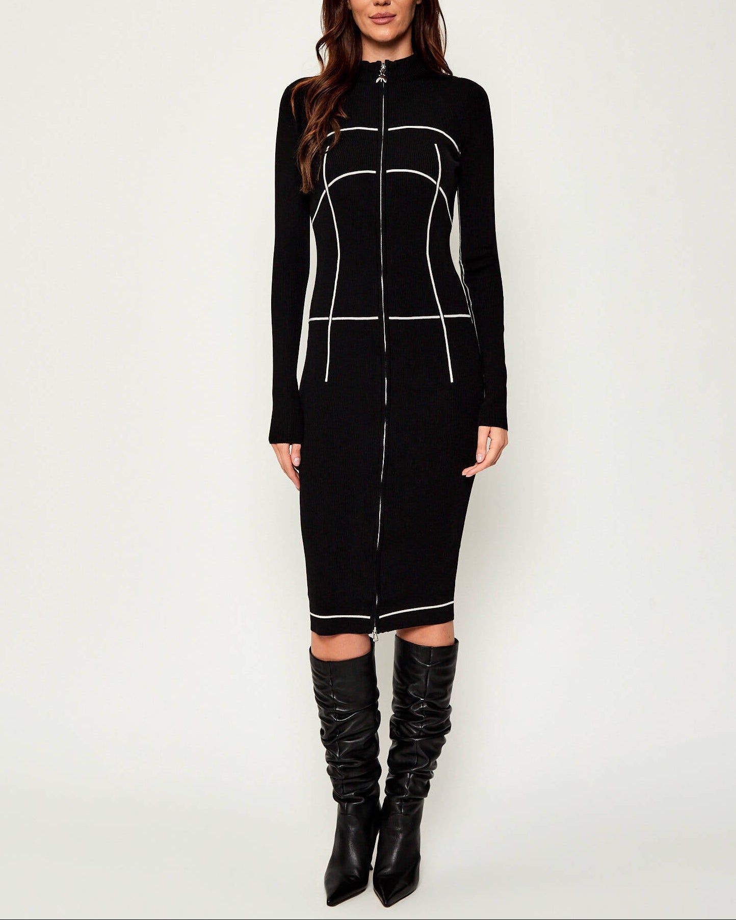 Abito in maglia con zip Patrizia Pepe