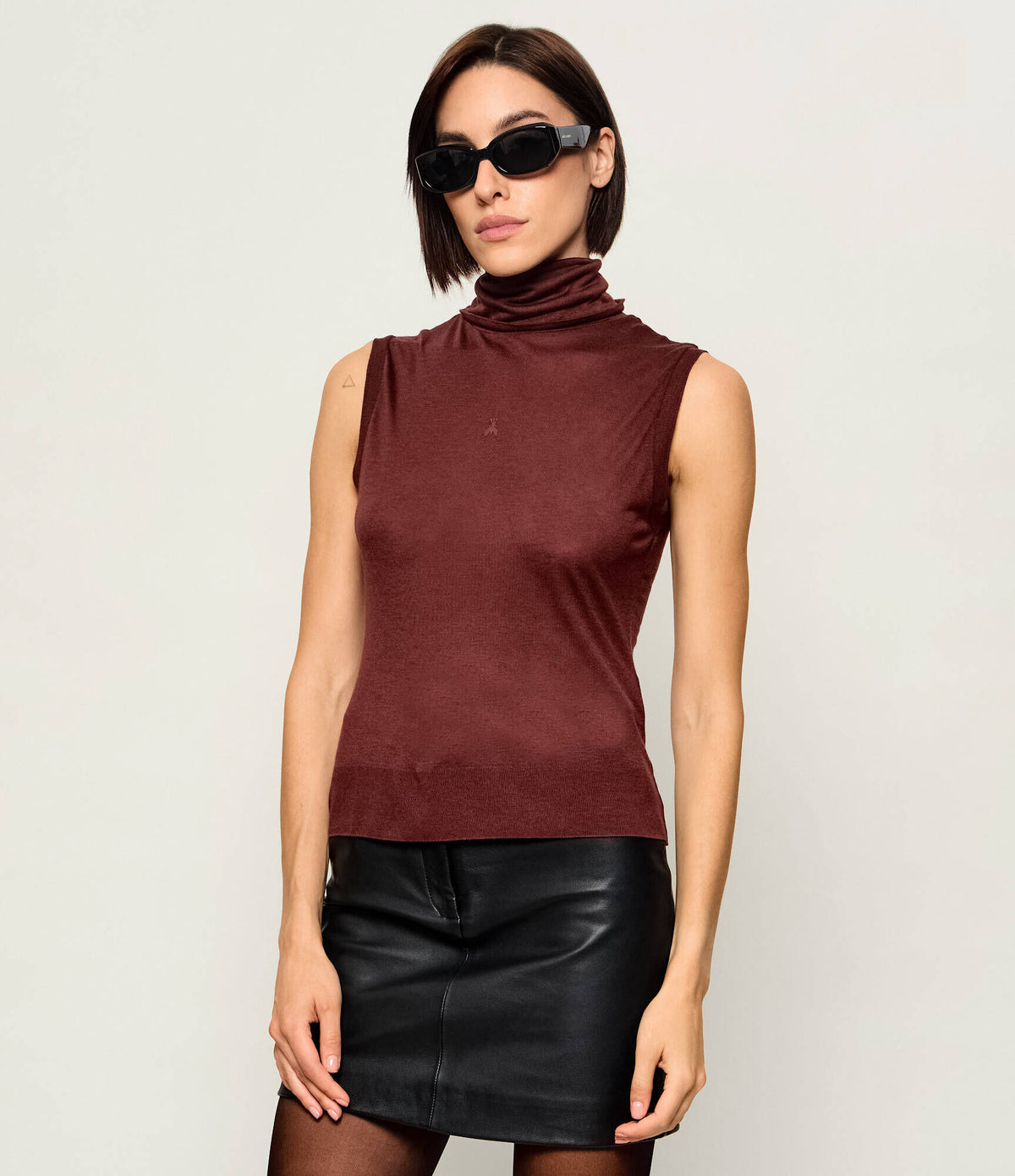 Top dolcevita smanicato Patrizia Pepe