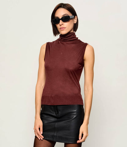Top dolcevita smanicato Patrizia Pepe